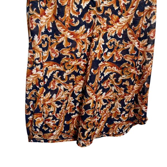 DNA Collective Blouse Women's Medium V-Neck Sleeveless Sheer Tank Top Printed - Picture 3 of 9